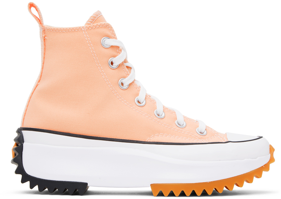 Converse Pink Run Star Hike Trainers In Cheeky Coral/white/b