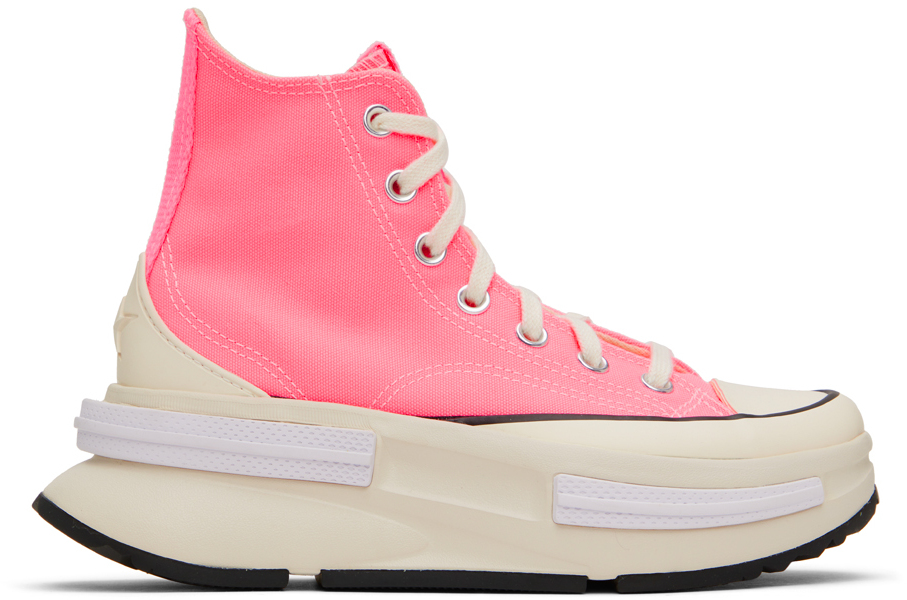 Shop Converse Pink Run Star Legacy Cx High Top Sneakers In Electric Blush/egret