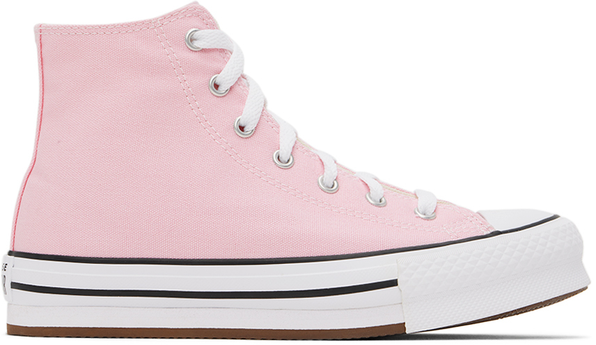 Converse Kids' Chuck Taylor® All Star® Eva Lift High Top Platform Sneaker In Mauve/white