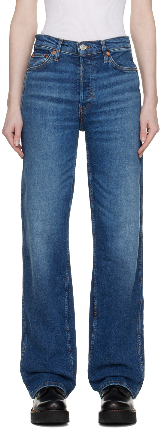 Re/done Women's 90s High-rise Loose Straight-leg Jeans In Multi