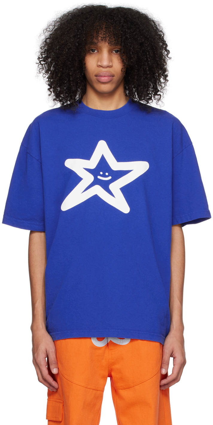 Marshall Columbia Ssense Exclusive Blue Smiley Star T-shirt In Royal