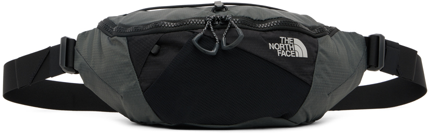 The North Face Gray Lumbnical Pouch In Mn8 Asphalt Grey/tnf