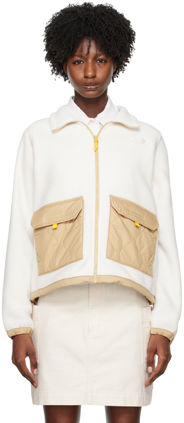 The North Face White & Beige Royal Arch Jacket In Ho5 Gardenia White/k