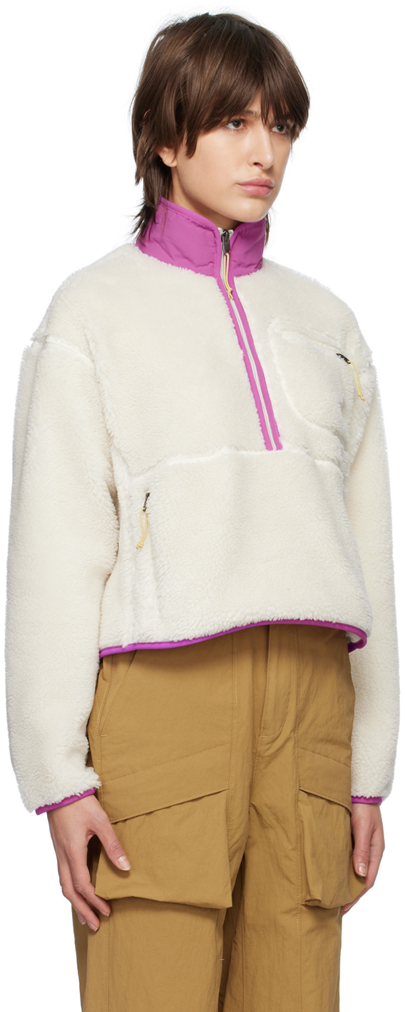 THE NORTH FACE WHITE EXTREME PILE SWEATSHIRT