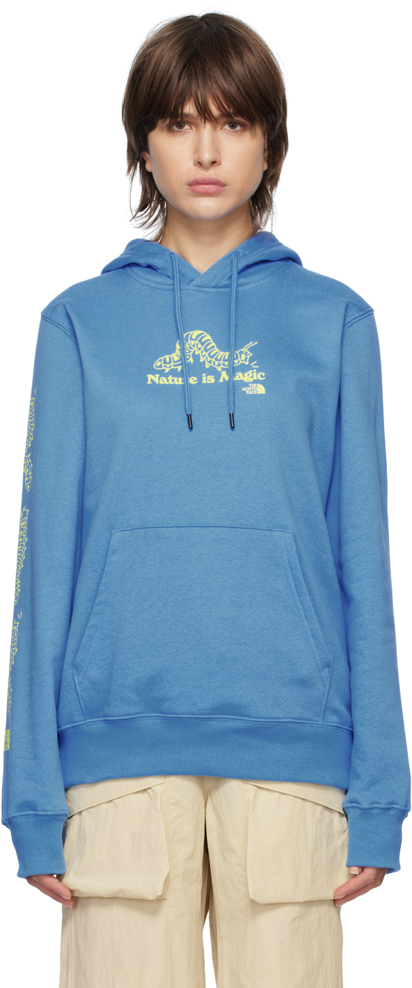 The North Face Blue Places We Love Hoodie In Lv6 Super Sonic Blue