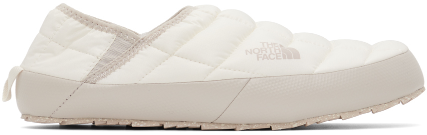 The North Face Off-white Thermoball Traction V Mules In Gardenia White/silver Grey