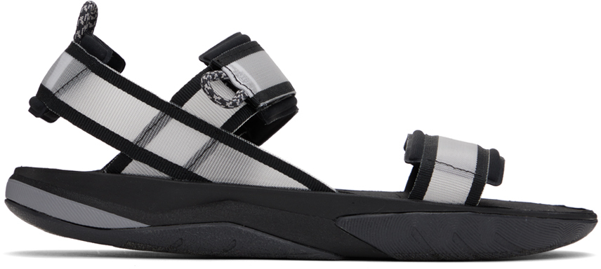 The North Face Grey & Black Skeena Sandals In Kt0 Tnf Black