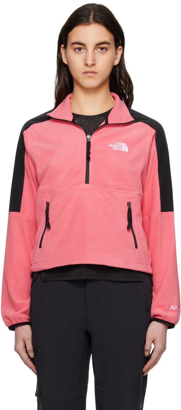 The North Face Pink & Black Half-Zip Sweater