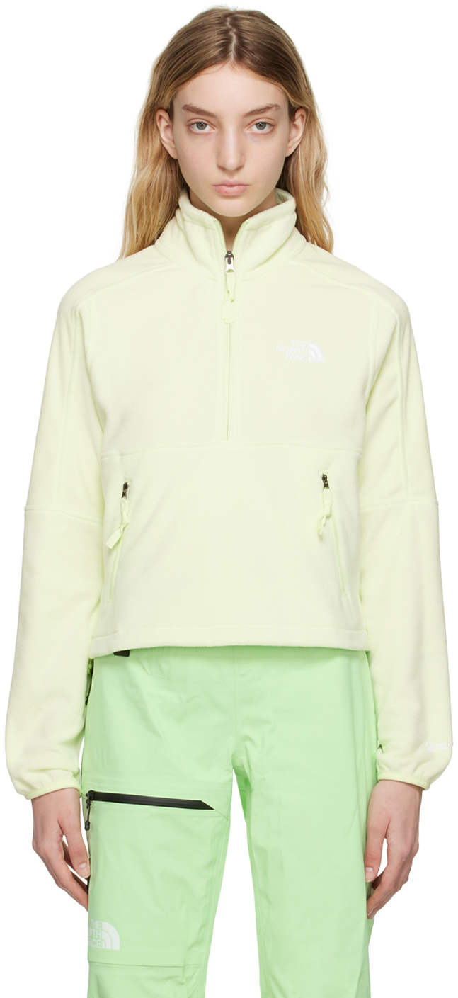 Shop The North Face Green Half-zip Jacket In N13 Lime Cream