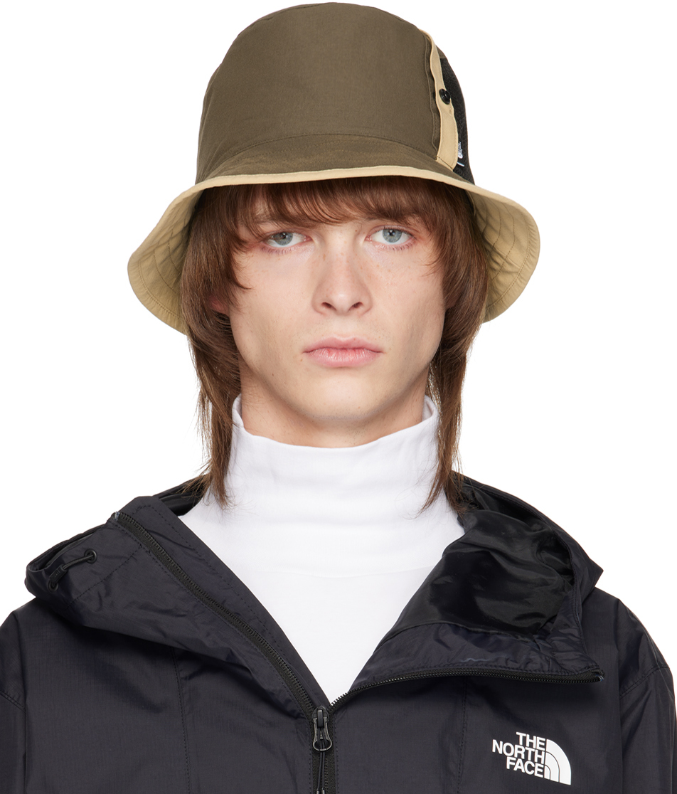 The North Face Khaki Class V Reversible Bucket Hat In Rv4 New Taupe Green/