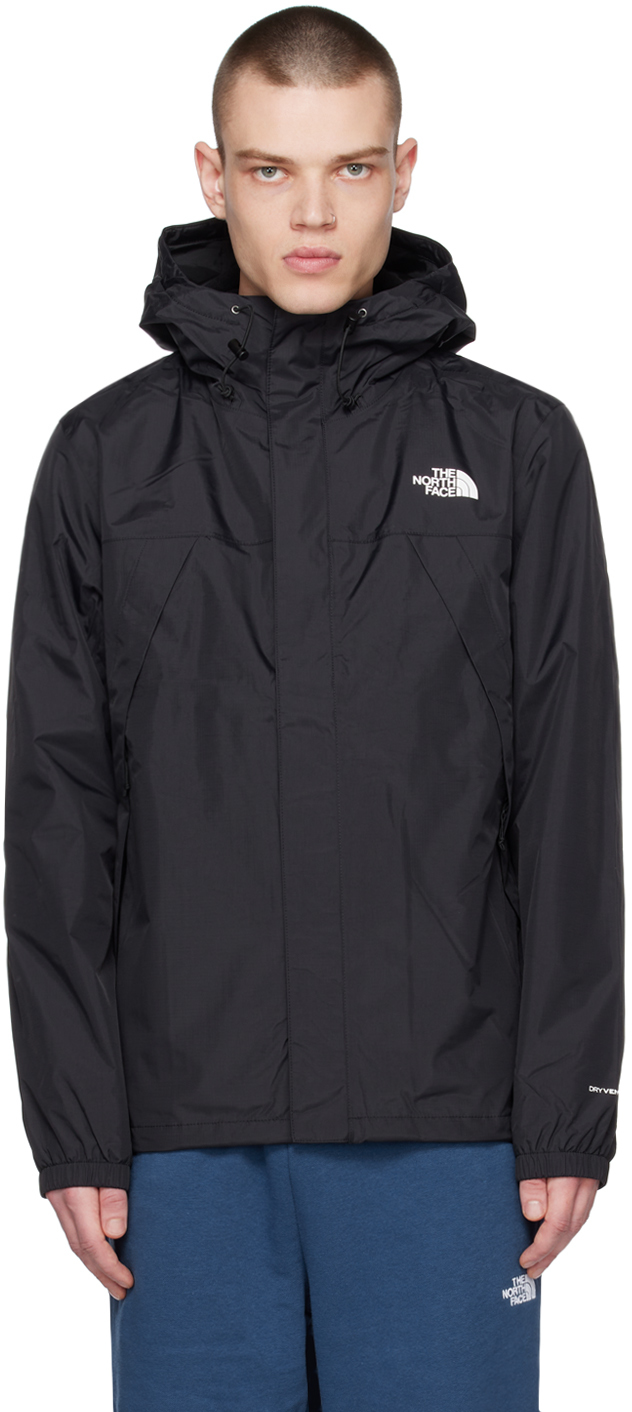 The North Face Black Antora Jacket In Ny7 Tnf Black/vanadi