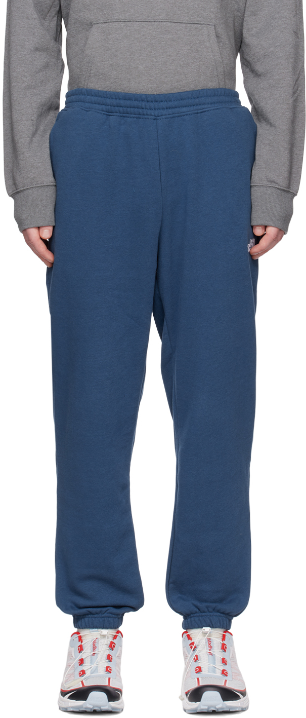 The North Face Blue Half Dome Lounge Pants In Vjy Shady Blue/tnf W