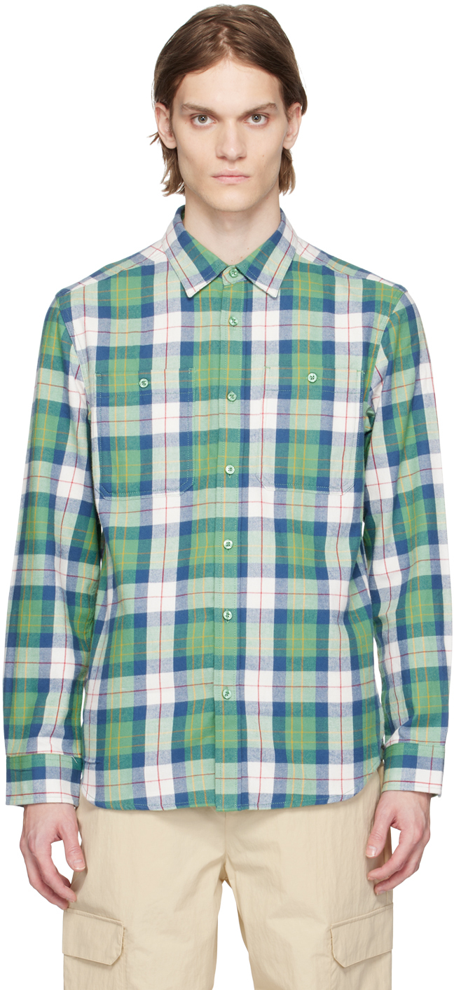 The North Face Vented Fishing Shirt, Green Plaid Outdoors, Mens XL