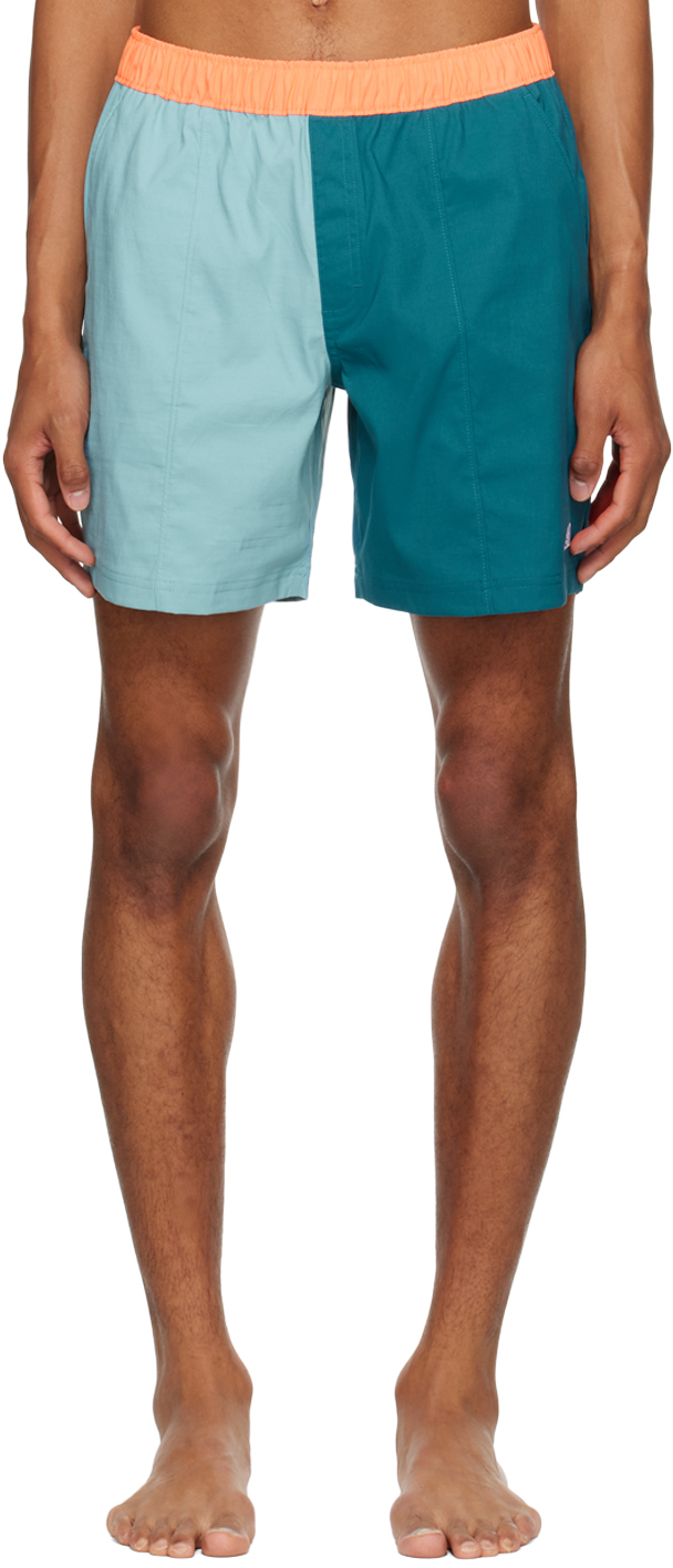 The North Face Blue Class V Shorts In Hog Reef Waters/blue