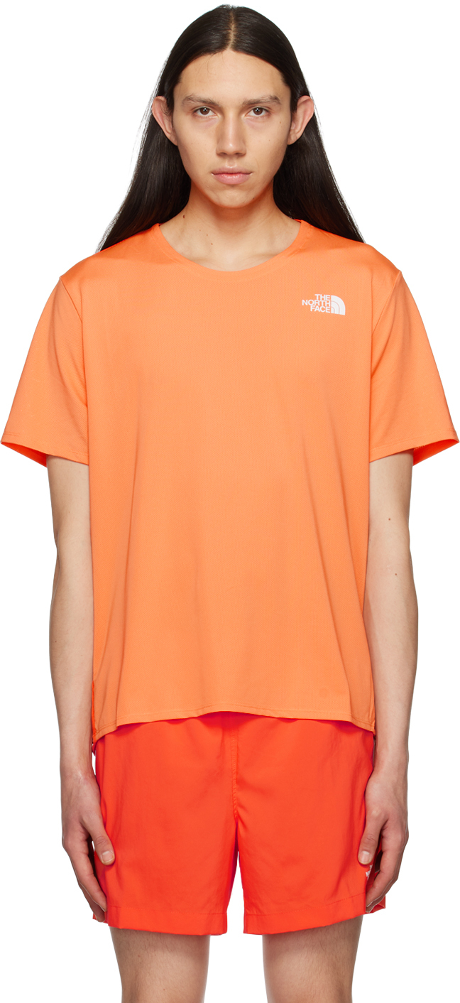 Shop The North Face Orange Sunriser T-shirt In Pk6 Dusty Coral Oran