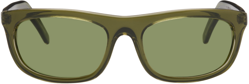 Our Legacy Green Shelter Sunglasses In Retired Forest Ranger