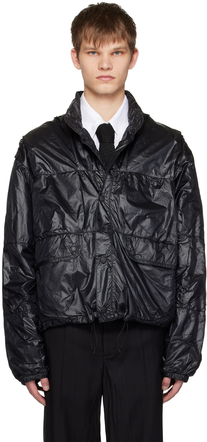 Black Exhale Puffa Jacket