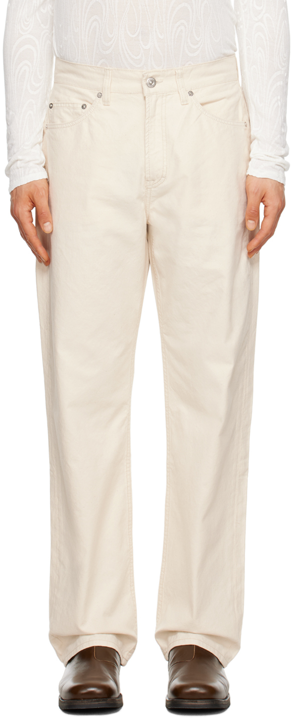 Our Legacy Off-white Formal Cut Jeans In Beige