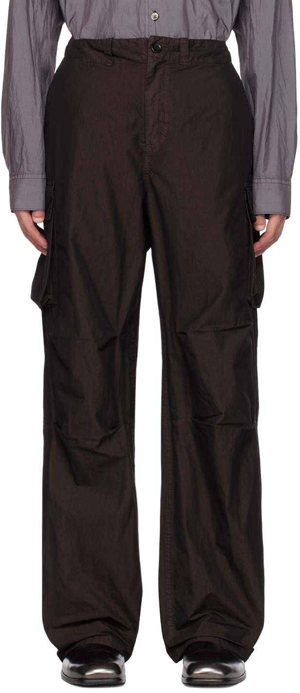 Our Legacy Black Mount Cargo Trousers In Black High Twist Sol
