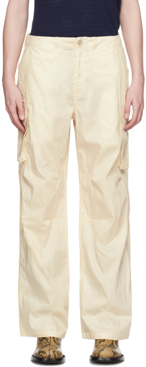 Shop Our Legacy Off-white Mount Cargo Pants In Pearl Beige Cotton C