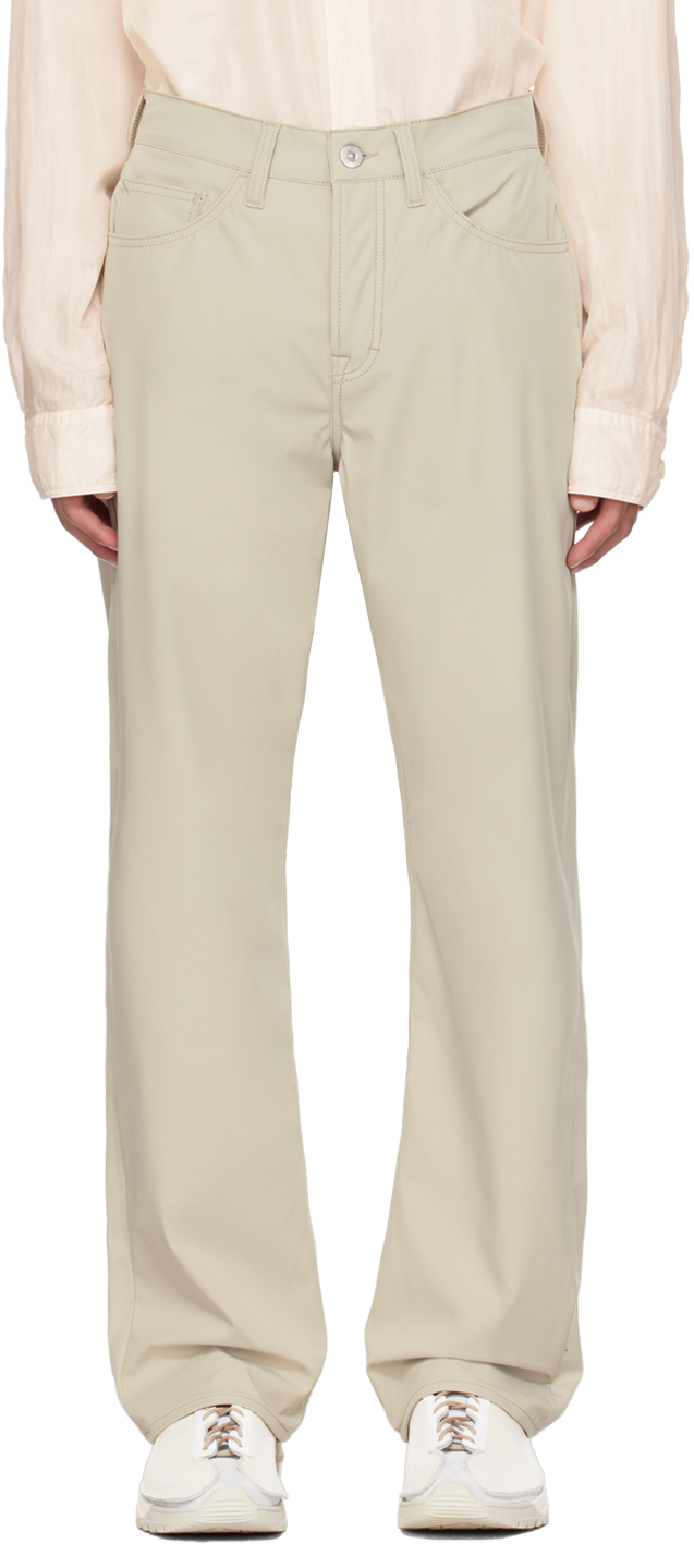 Beige Formal Cut Trousers by Our Legacy on Sale
