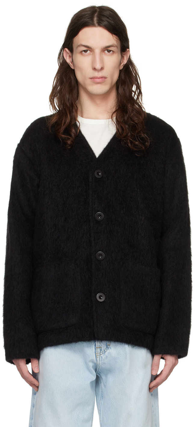 Our Legacy Black Brushed Wool Cardigan | ModeSens