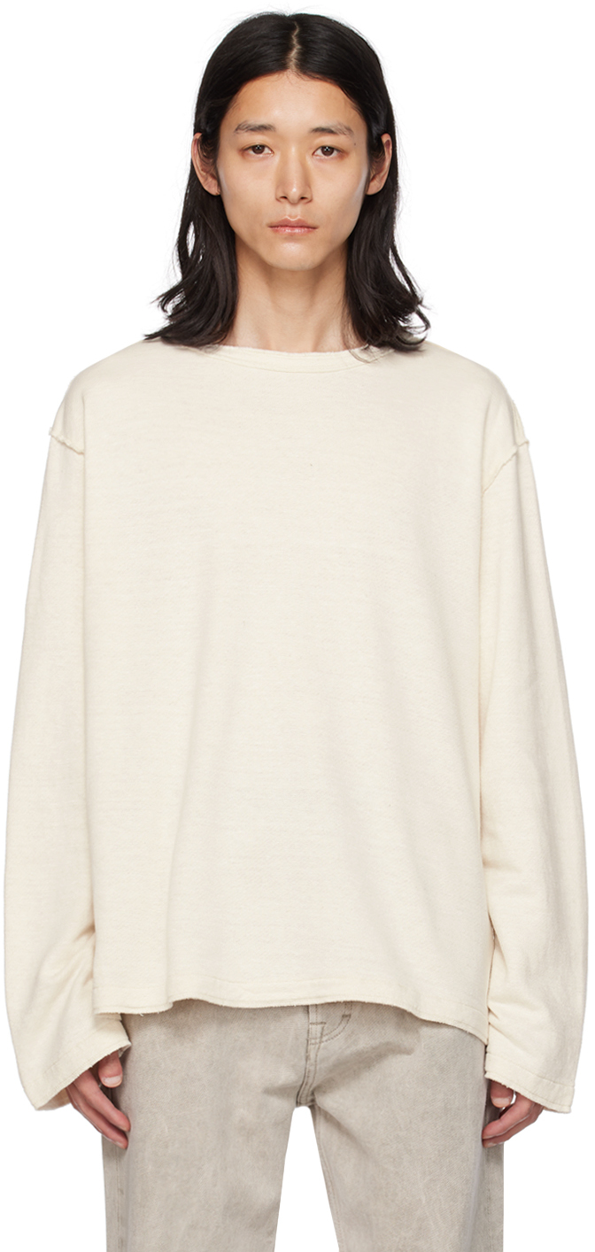 Shop Our Legacy Off-white Inverted Sweatshirt In Naturelle Hemp Loopb