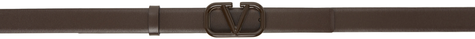 Brown VLogo Signature Belt