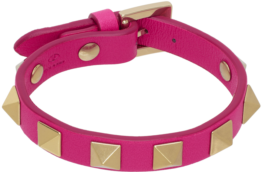 Hver uge ensidigt køber Valentino Garavani: Pink Rockstud Bracelet | SSENSE