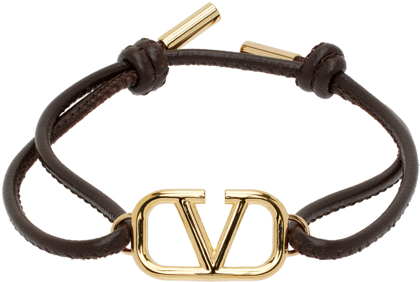Vlogo Signature Cotton Bracelet for Man in Black | Valentino US