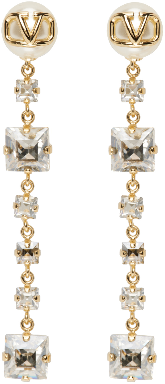 Valentino Garavani Women's Vlogo Signature Metal Earrings - Natural