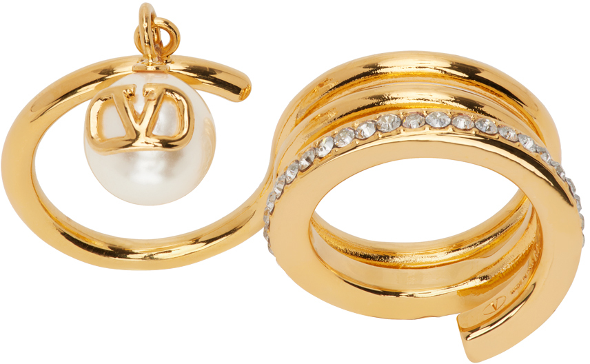 Valentino Garavani VLogo Signature ring for Women - Gold in KSA