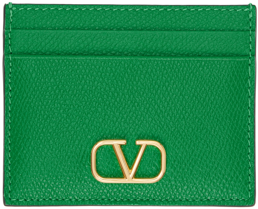 Valentino Garavani Green VLogo Card Holder