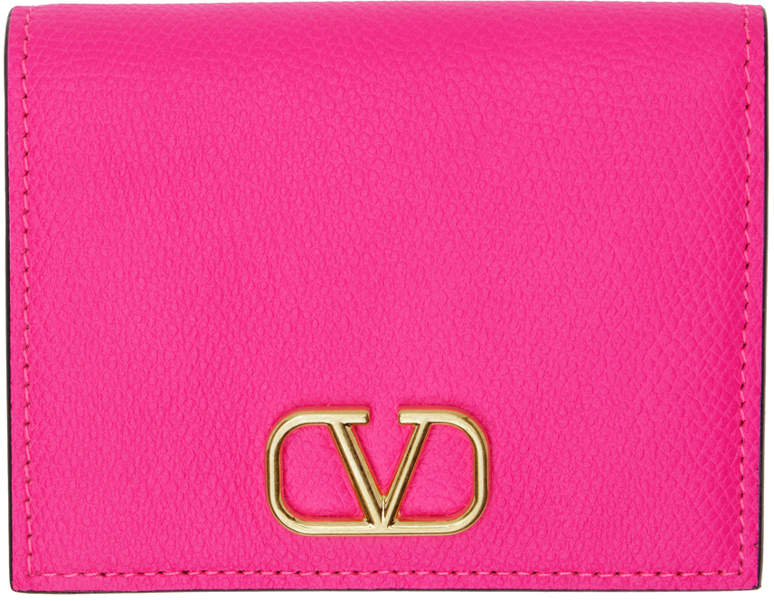 Valentino Garavani Pink Mini Vlogo Wallet In Uwt Pink Pp