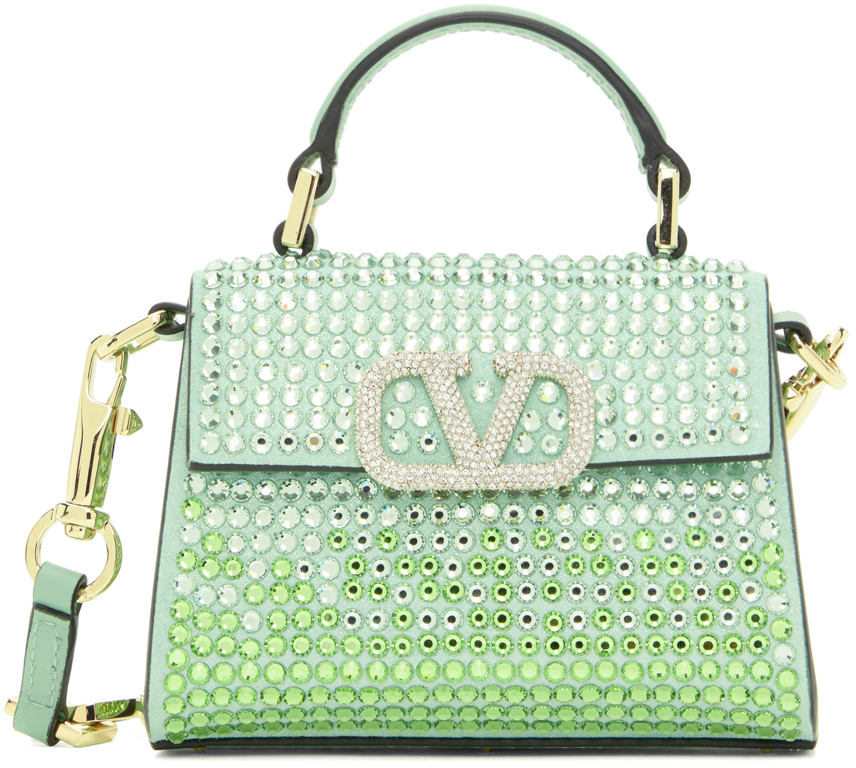 Valentino Garavani Blue & Green Vsling Micro Bag In Uht Light Amethyst/a