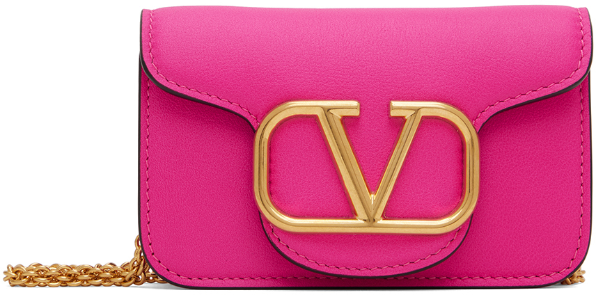 Valentino Vsling Micro Leather Shoulder Bag Women's Pink Os