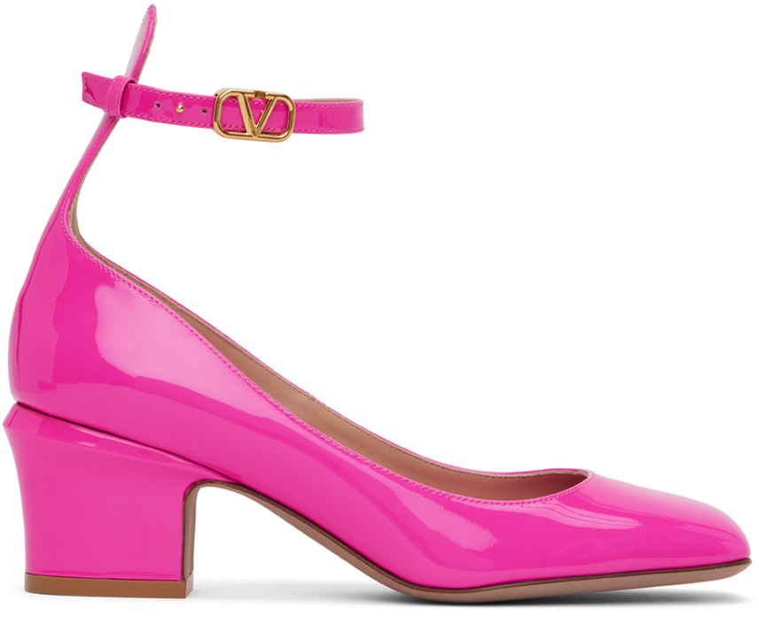 Valentino Garavani Pink Tan-go Heels In Uwt Pink Pp