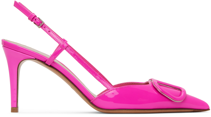 Valentino Garavani: Pink VLogo Heels | SSENSE