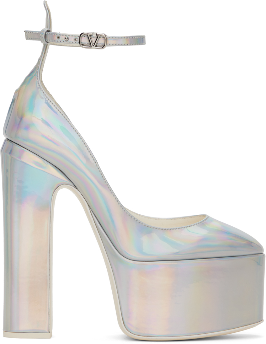 Valentino Women Rockstud Ankle Strap Pumps With 100mm In White Leather  ref.475411 - Joli Closet