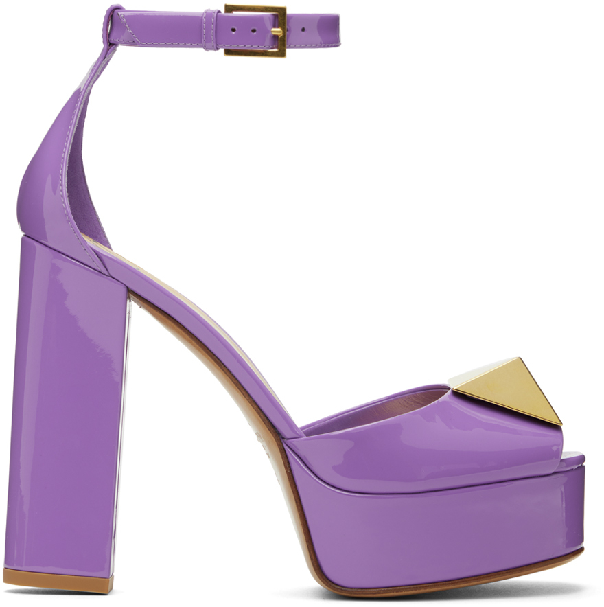 Purple One Stud Platform Sandals