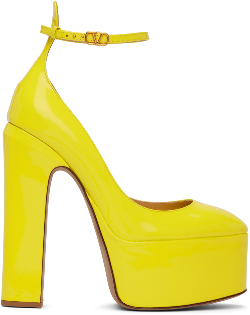 Platform yellow heels sale