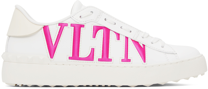 Valentino Garavani Lace-Up Sneakers White/Rose | Low-Top Sneaker