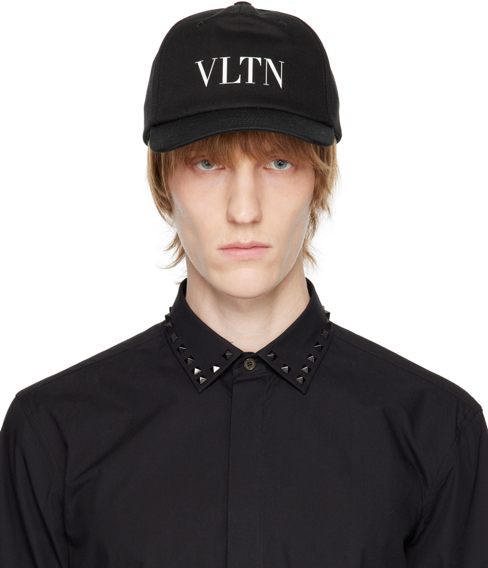 Valentino Garavani Black VLTN Cap SSENSE UK
