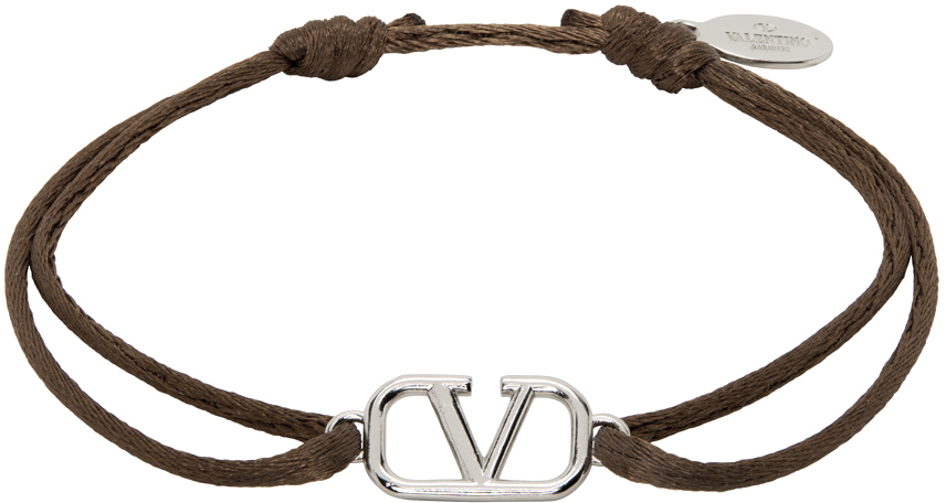 Valentino Garavani Men's Vlogo Signature Calfskin Bracelet