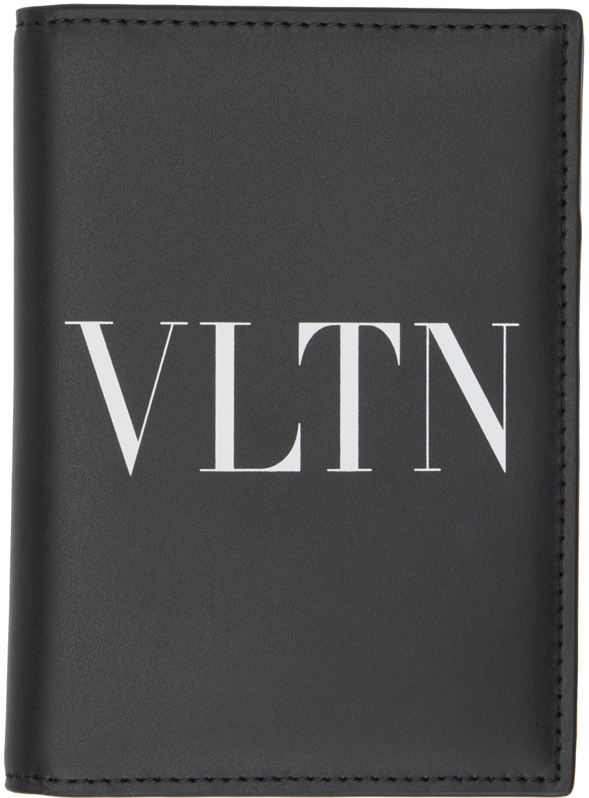 Black Vltn Passport Holder In Nero/bianco | ModeSens
