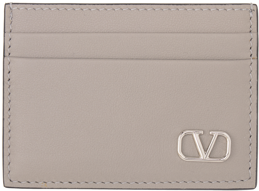 Gray Mini Vlogo Singature Card Holder