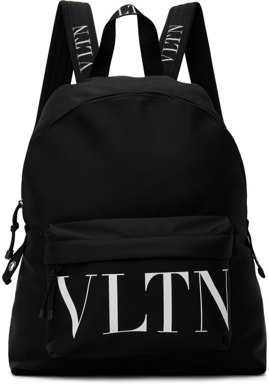 Valentino Garavani: Black 'VLTN' Backpack | SSENSE UK