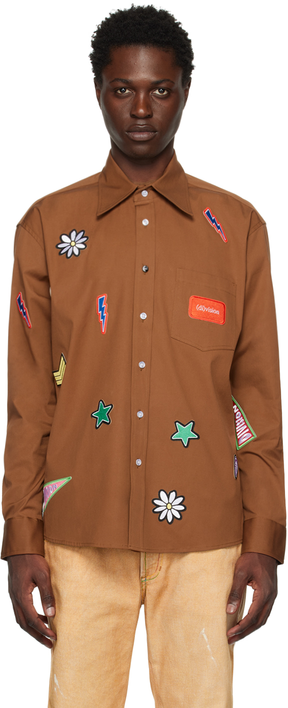 division (di)vision Brown Patches Shirt