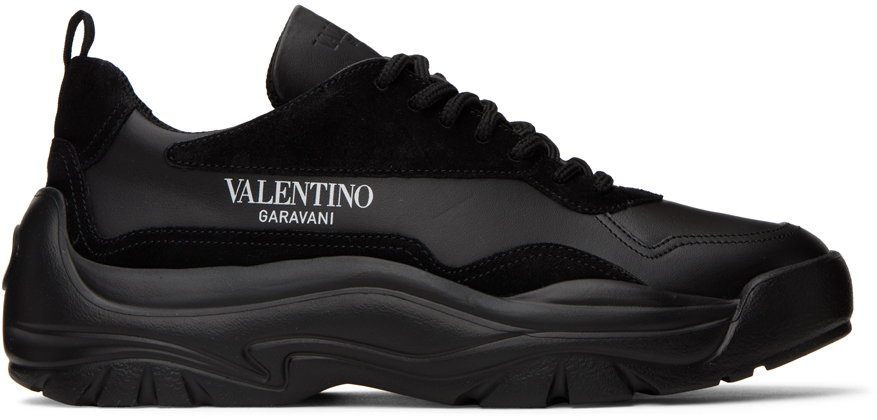 Valentino Garavani Black Gumboy Sneakers In N01 Nero/nero/nero-n