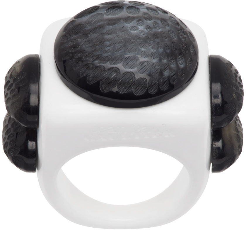 Jean Paul Gaultier The Casablanca Ring In White And Perseo Black